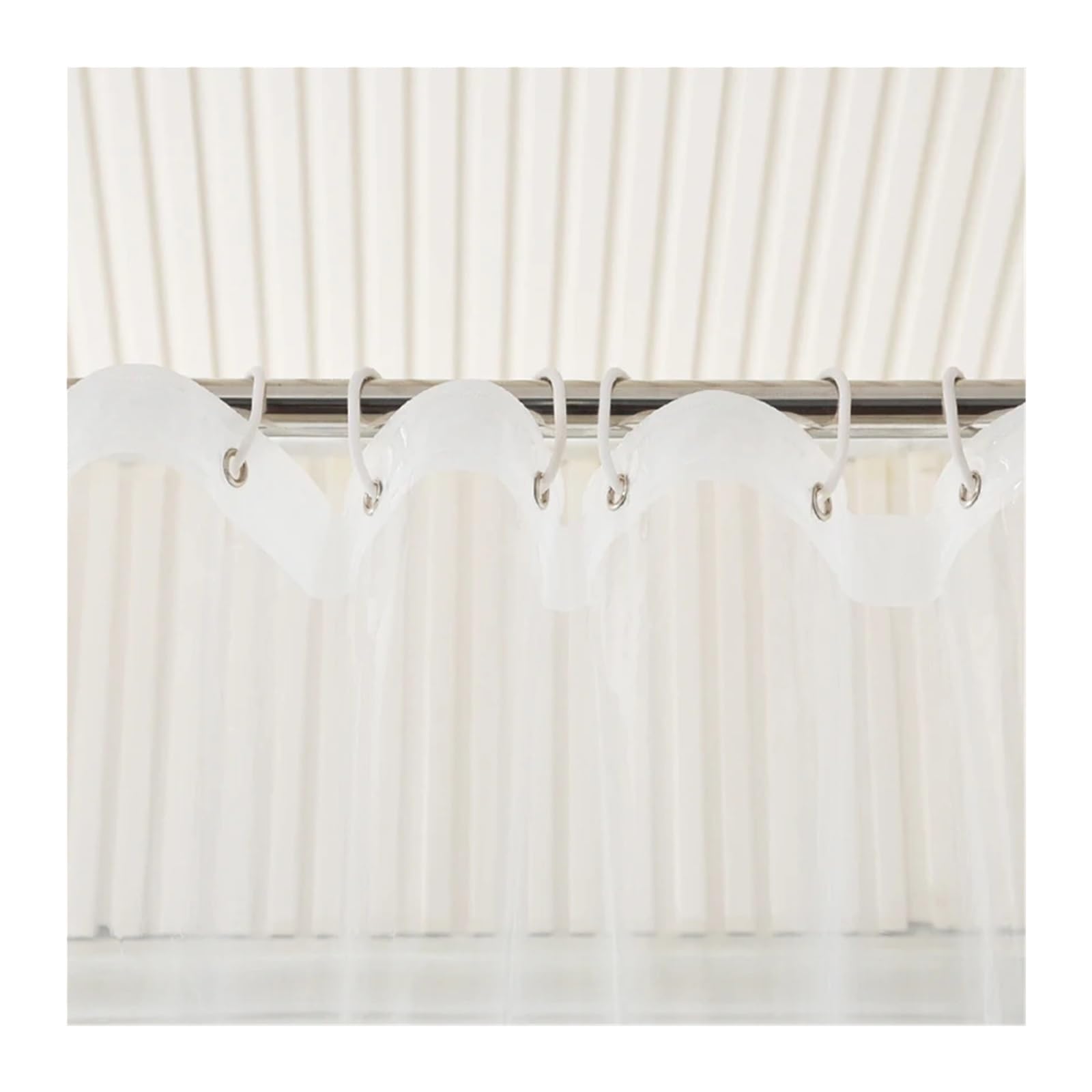 Cortina De Ducha Cortina de Ducha Transparente Impermeable, Revestimiento de Cortinas de baño PEVA Blanco Claro for baño, hogar, Hotel con Ganchos Gratis