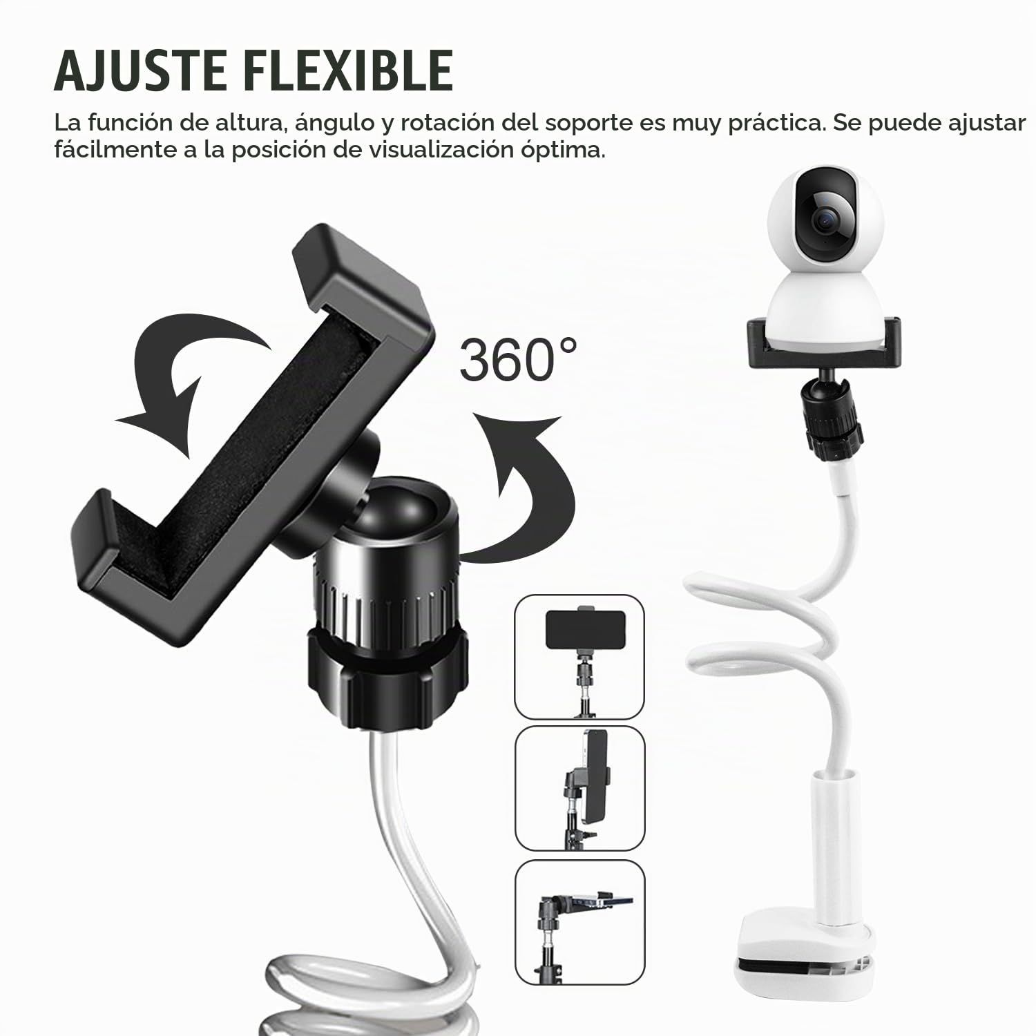 Soporte Camara Vigilancia, Soporte Universal para Cámaras con Rosca 1/4