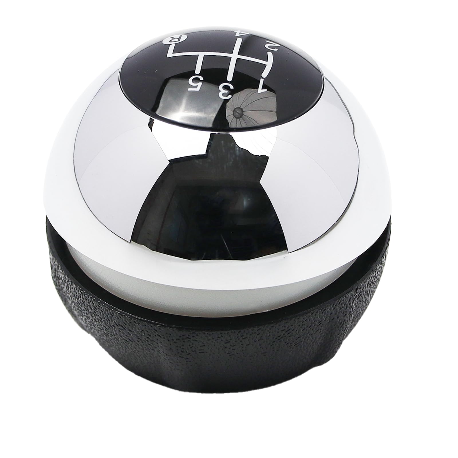 Luotahric 5 Speed Gear Shift Knob with Trim Cover Compatible with Fiat 500 (312) 500C 2007-2018 Part Number 55344048
