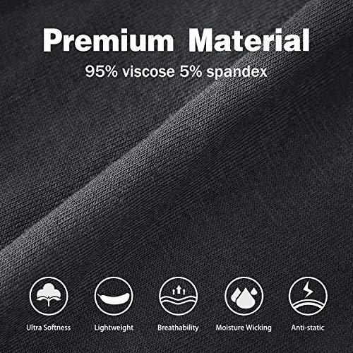 Poudew Underwear Women Pack Ultra Soft Viscose Full Coverage Brief Panties, 6 Pack, Black/White/Grey/Navy/Blue/Red, X-Large #TOP2