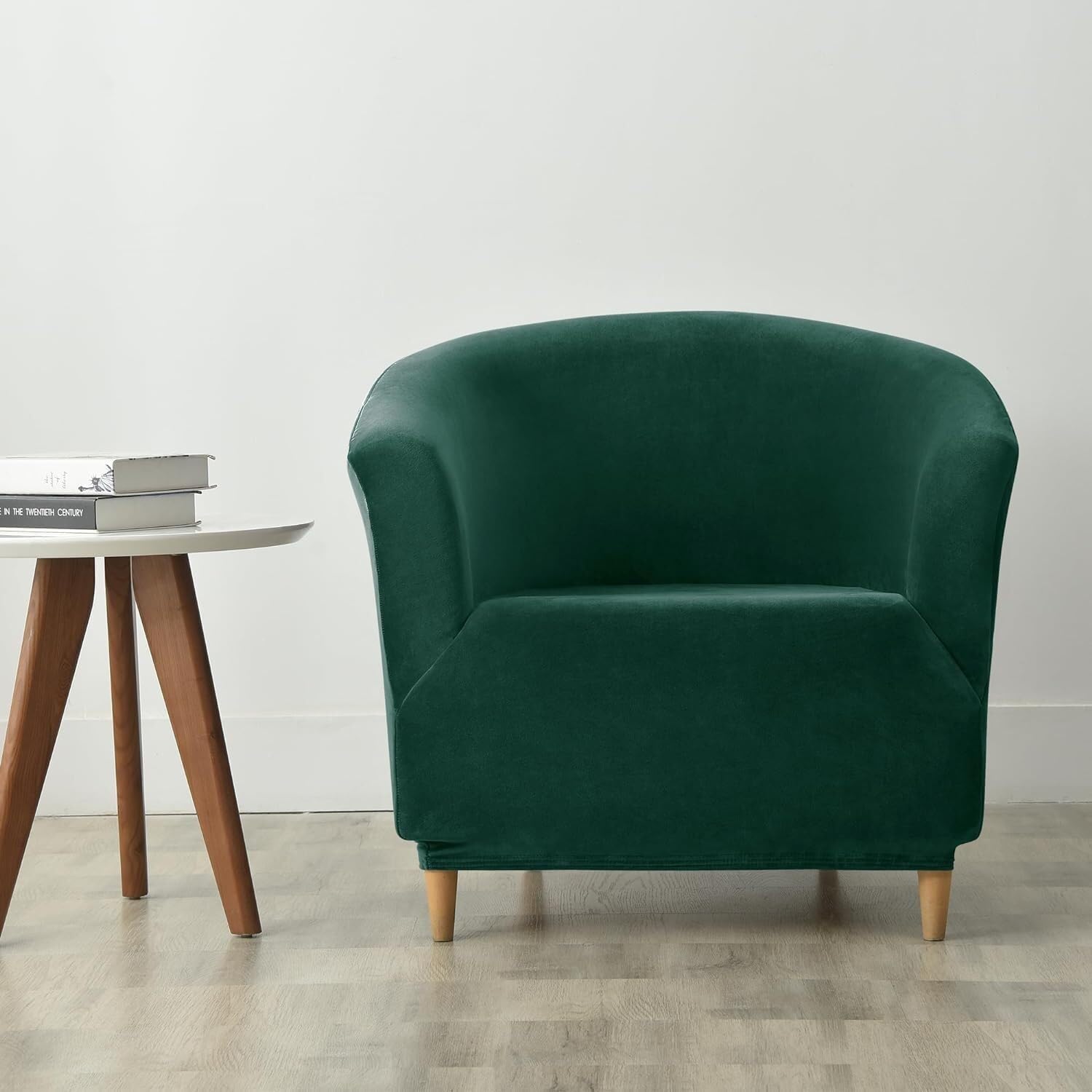 Copripoltrona Chesterfield 1 posto Copripoltrona in velluto 2 pezzi Copripoltrona elasticizzato di Tullsta Club Copripoltrona da cocktail(Dark Green)