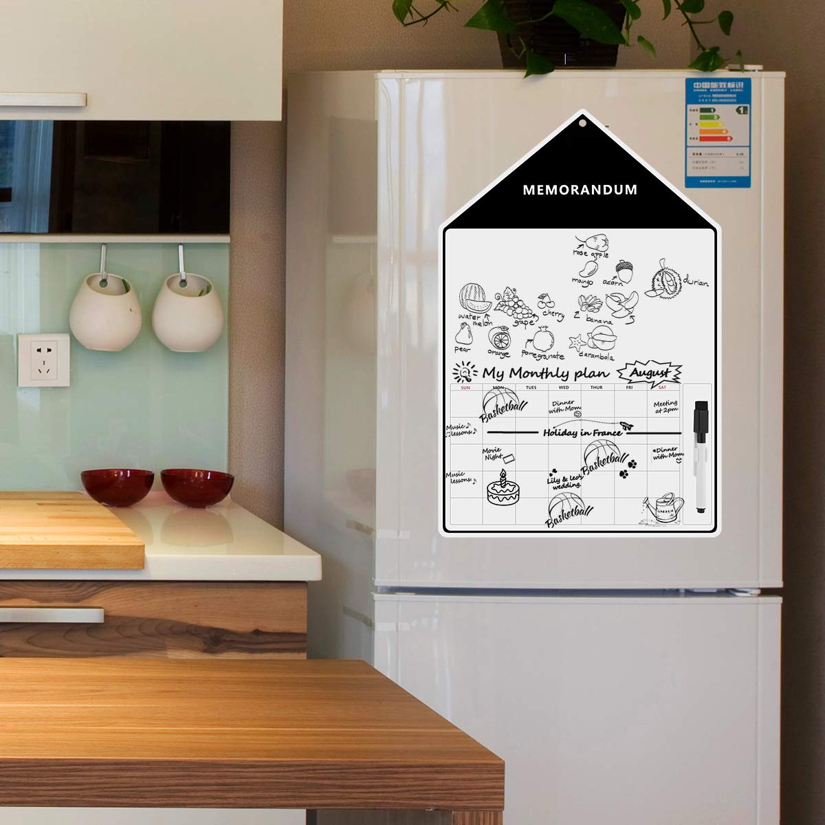 Buy Owlike Dry Erase Whiteboard Fridge Monthly Small House