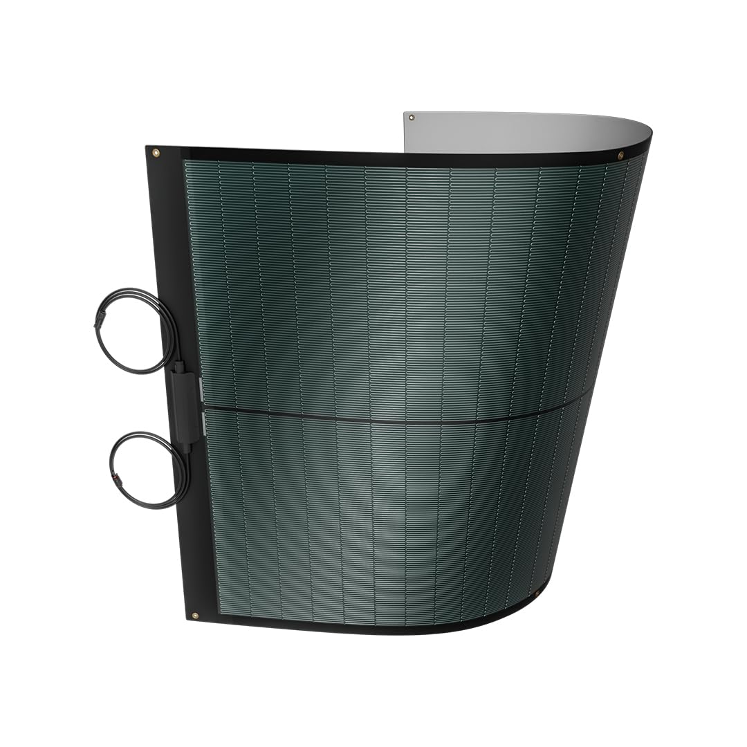BougeRV Yuma - Pannello solare compatto CIGS da 100 W, flessibile, a film sottile, il pannello solare più flessibile con fori preforati per una facile installazione (versione compatta)*