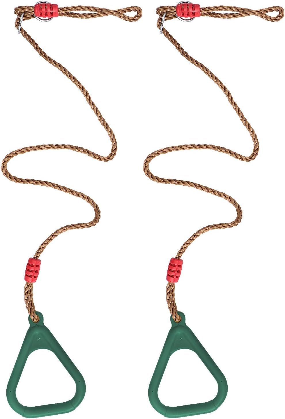 Sosoport Fitness Gymnastic Rings Non-Slip Indoor Training Stretch Rings with Handles for Weight Capacity 120kg for Home Workout