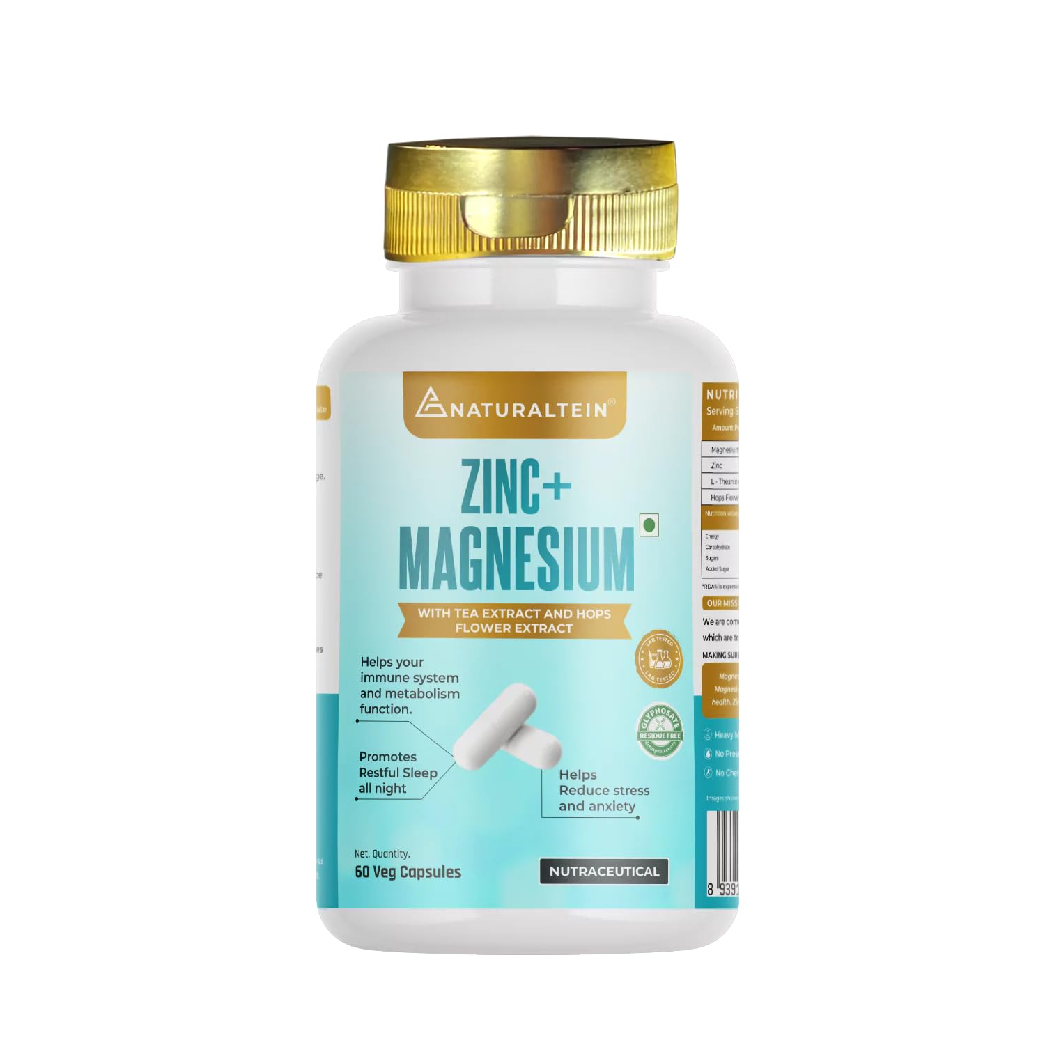 NATURALTEIN – Buy Zinc+ Magnesium WITH TEA EXTRACT (60 Tablets) (B0CTGZL1B9) Amazon Price History, Amazon Price Tracker
