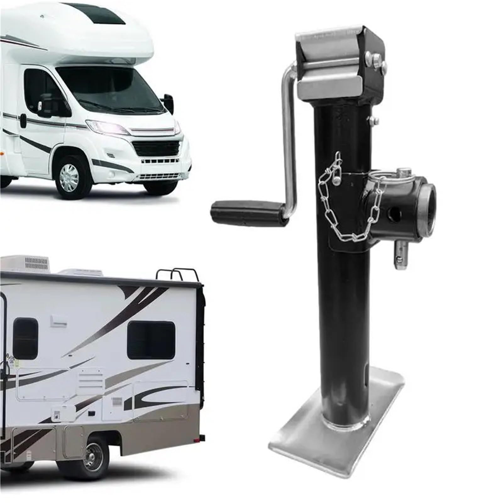 Anhänger Stabilisator RV-Anhängerheber, 2000/5000 Pfund, 10/15 Zoll, Top-Wind, vertikaler Reise-Camper-Wagenheber, höhenverstellbar, RV-Hebeständer, Stützbein für Tragbar(5000Lbs 15 inches)