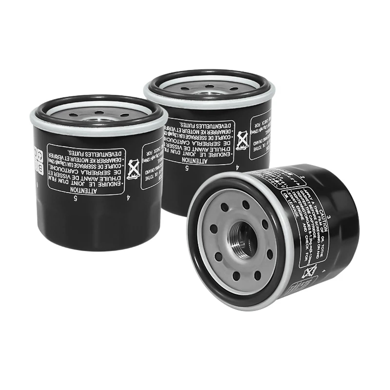 Filtro olio per motociclette Adatto per Yam&aha Grizzly YFM 350 400 Wolverine 450 550 660 Kodiak 700 YFM350X YFM450FX YFM550F 1/2/3 pezzi Filtro olio(Black 3)