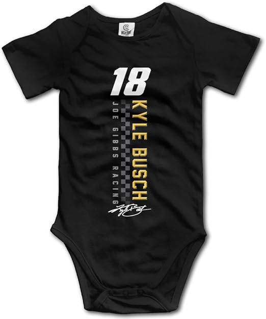 Black Baby's Kyle Busch Finish Line Romper Jumpsuit