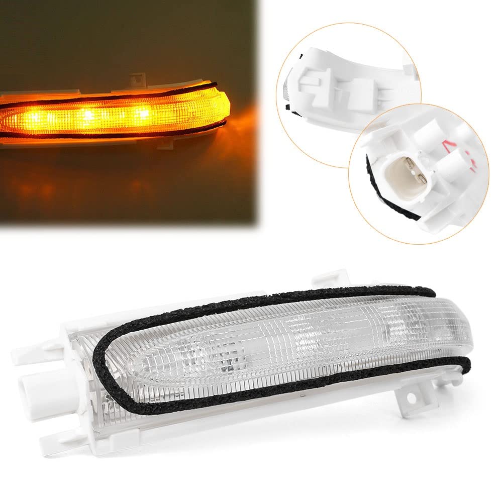 FUNFOB Indicador Lateral Luz De Espejo Retrovisor para Coche Lámpara Señal Giro Amarilla Derecha 34300SEA013 para Accord Sedan 2006-2007 para Acura TSX 4DR 2004-2008 Luces ​de Giro