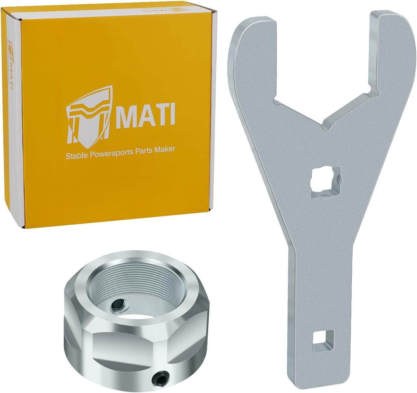 M MATI Rear Axle Nut Wrench Tool 46mm & Rear Axle Lock Nut for Yamaha Raptor 350 YFM350 250 YFM250 125 YFM125 2004-2013 90170-33010-00 90113-06039-00