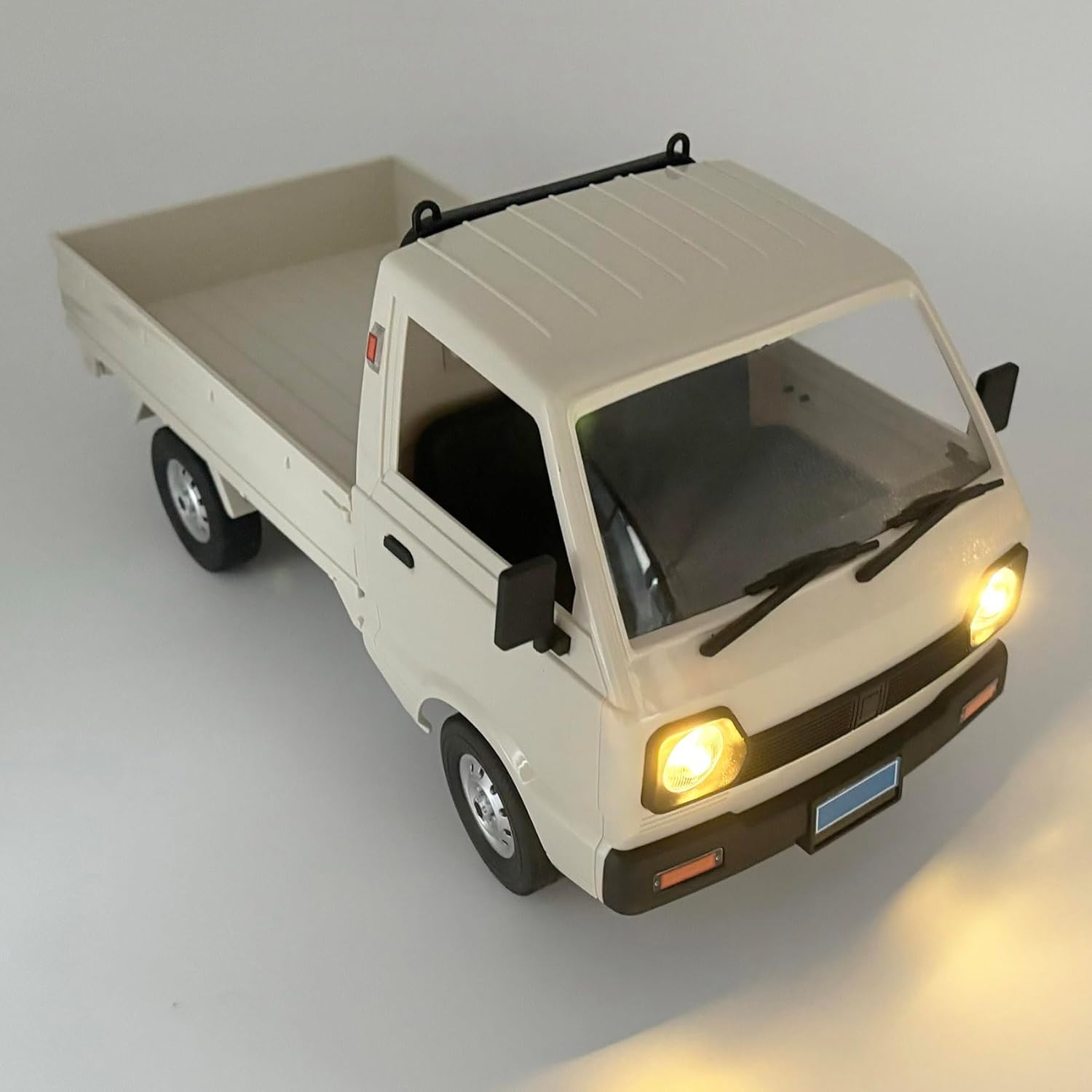 WPL D12 RC Kei Truck 1/10 Scale RC Car Off Road Pickup Remote Control Drift Car RTR 2.4GHz Rear Wheel Drive 260 Motor Proportional Throttle Steering Hobby Toy Vehicle Adult 2 Batteries