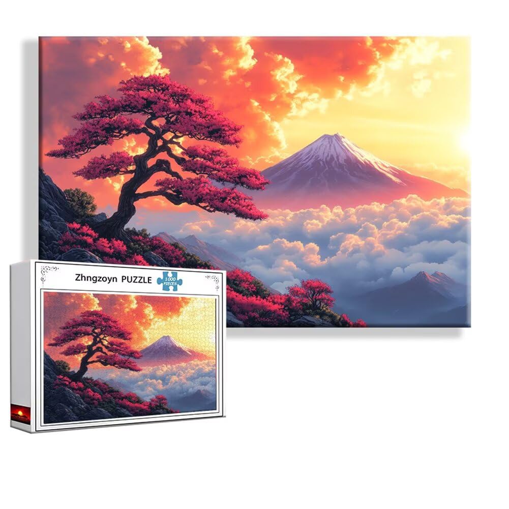 Puzzle 5000 Pièces Adultes Puzzle Arbre Paysage Classiques Impossible Jigsaw Bois, Difficile Jigsaw Grande Taille 156 x 105 cm, 2025 DIY Famille Challenge Jouets, Cadeaux de Pâques pour Adultes Q-1