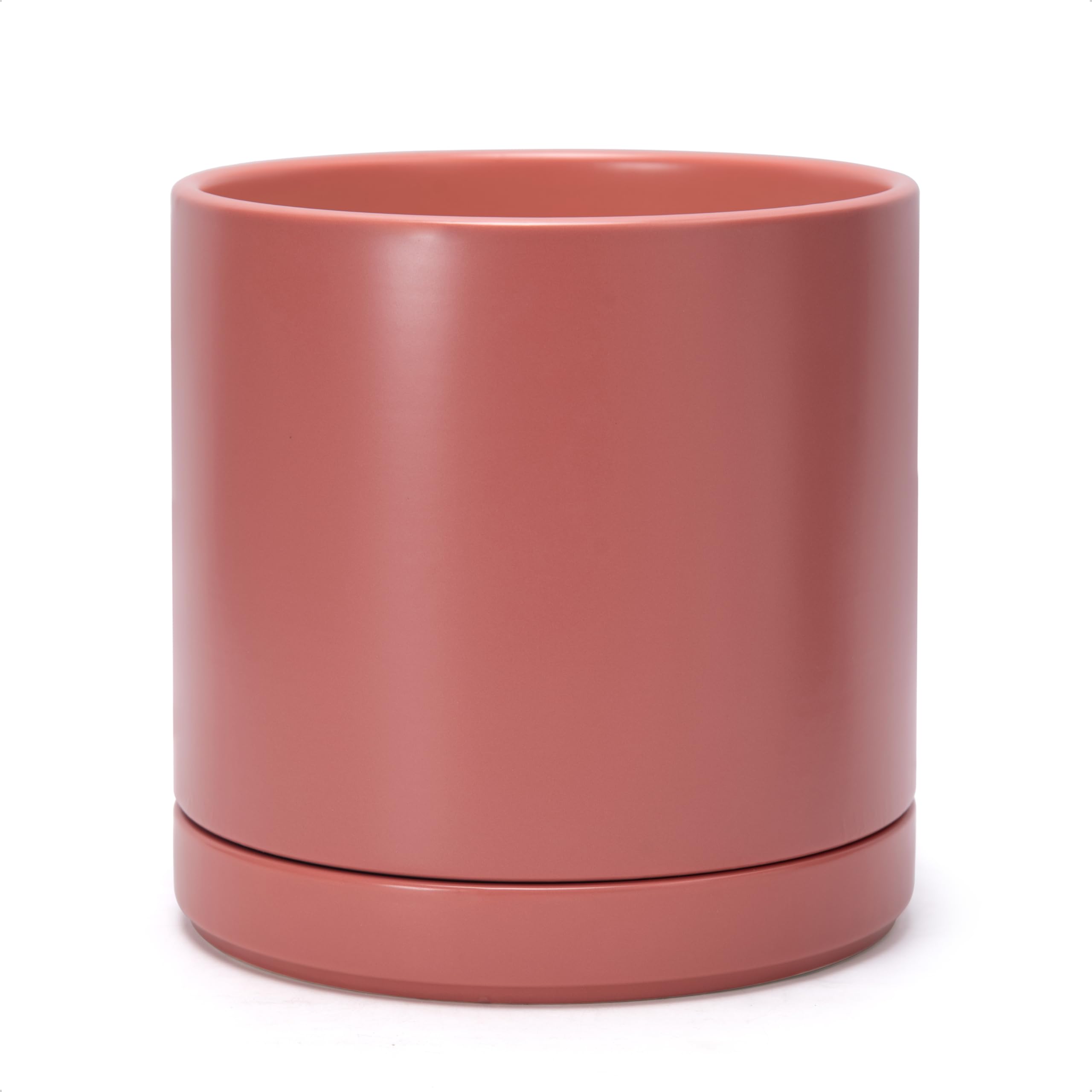 D'vine Dev 10 Inch Ceramic Planter Pot, Dusty Rose, 94-O-E-R — image 1