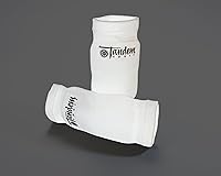 Vista 2 de Coderas de voleibol Tandem Sport - Rodilleras para quemaduras y moretones en la cancha - Rodilleras de voleibol no voluminosas Blanco