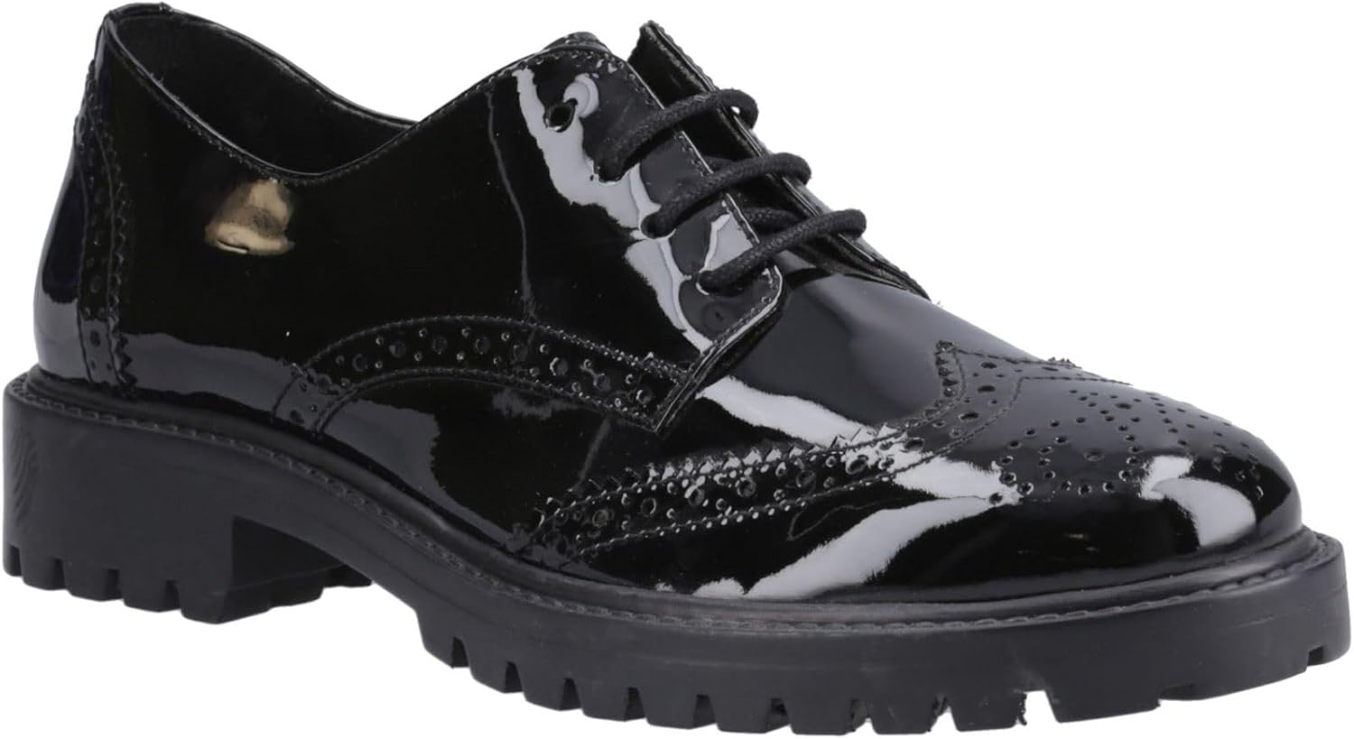 Hush Puppies Athena Girl's Patent Leather Shoes Black