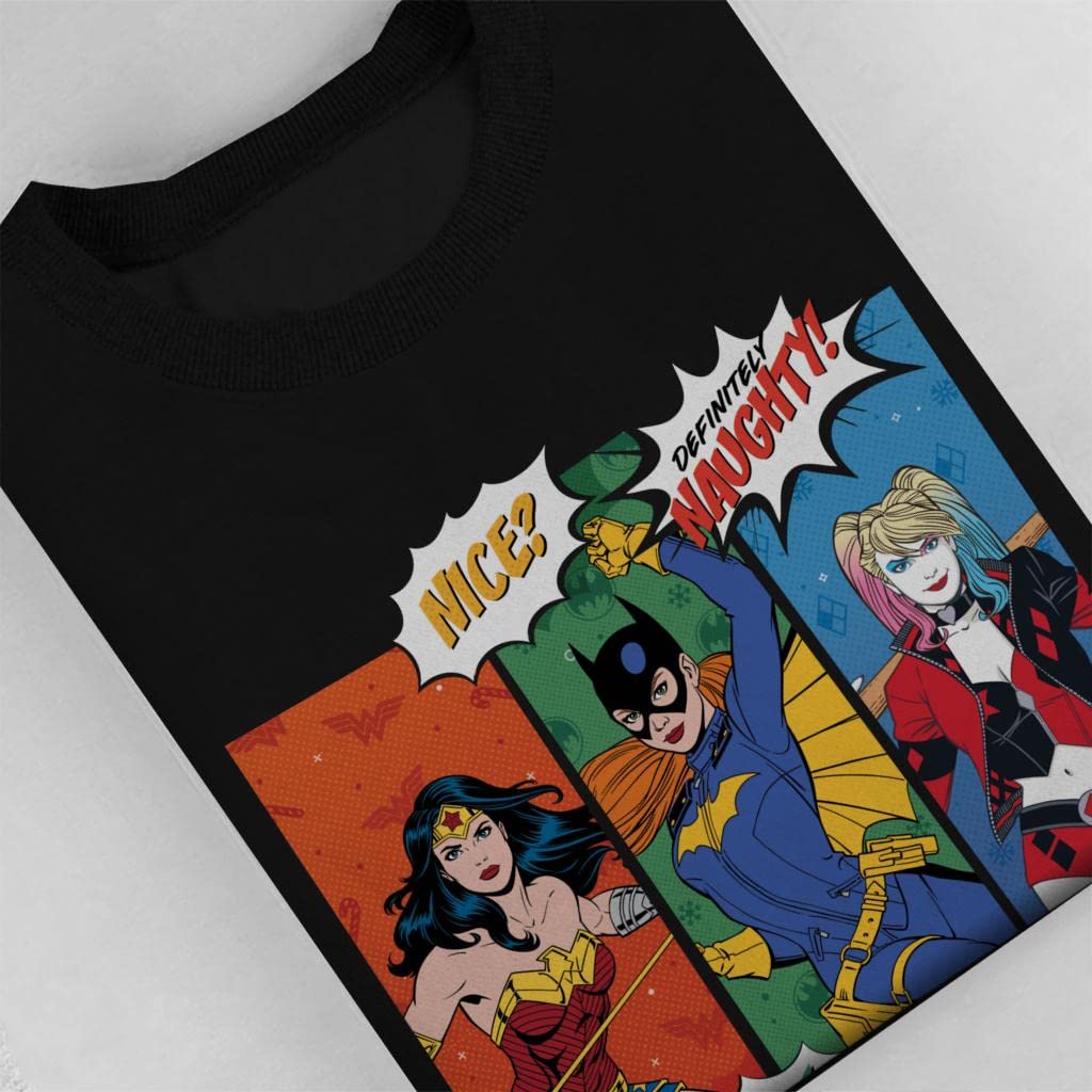 All+Every Justice League Christmas Naughty Or Nice Men's Sweatshirt