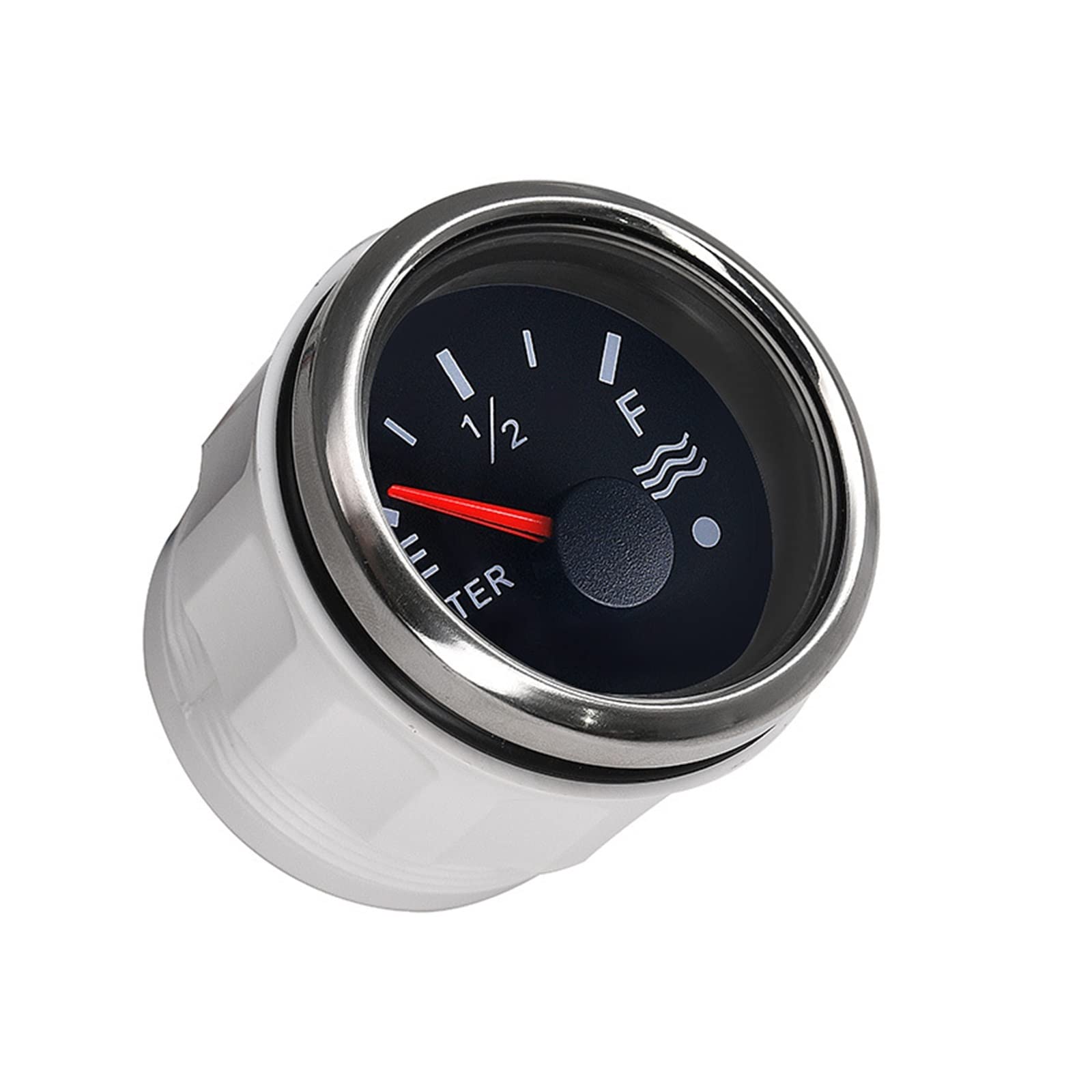 Wskaźnik poziomu wody ze światłem alarmowym + czujnik poziomu wody 0-190 Ohm 52mm wskaźnik poziomu wody w zbiorniku do samochodu RV Camper Boat(150mm)