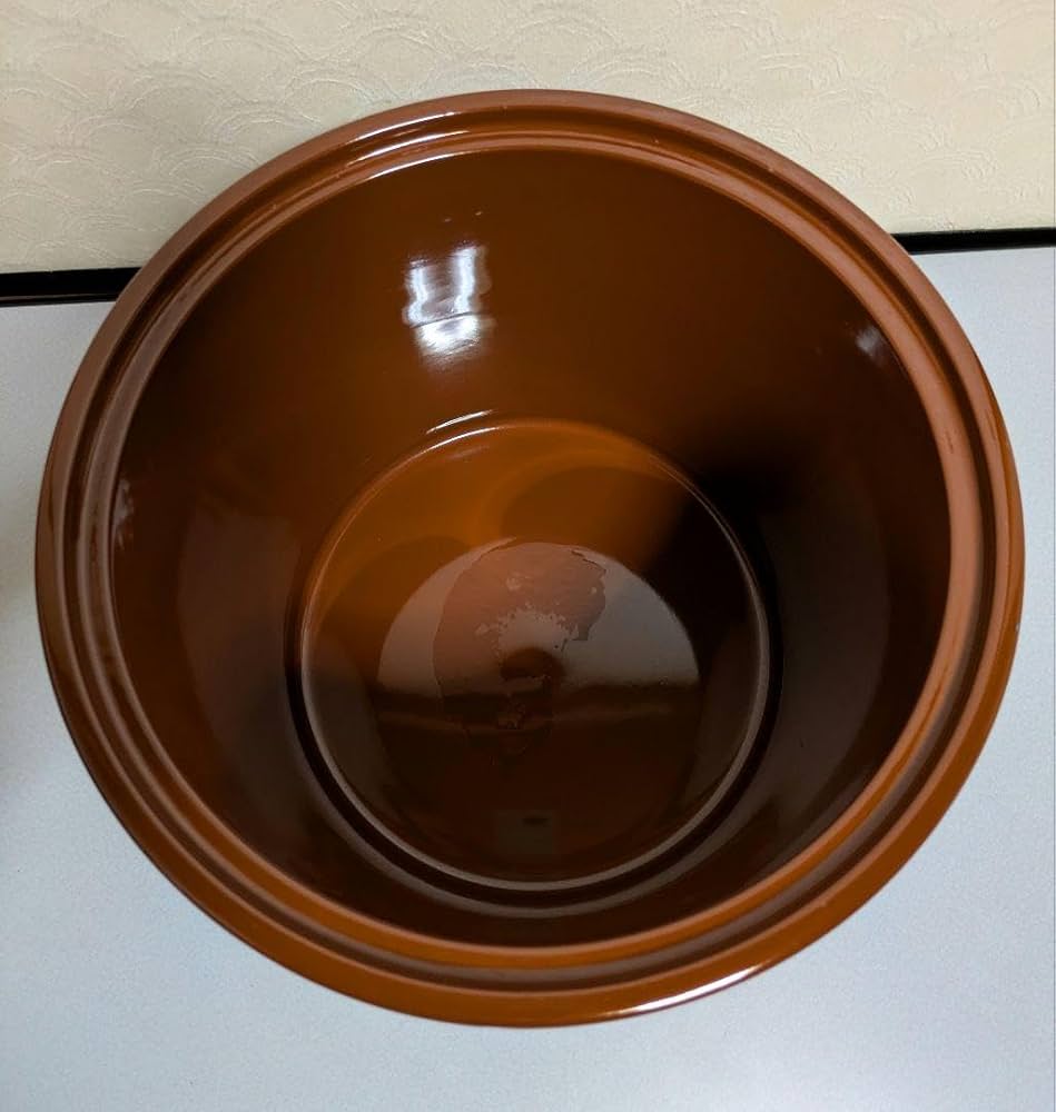 Amazon｜久松 かめ切立型 ガラス蓋付 90L 漬物容器 梅干甕 味噌