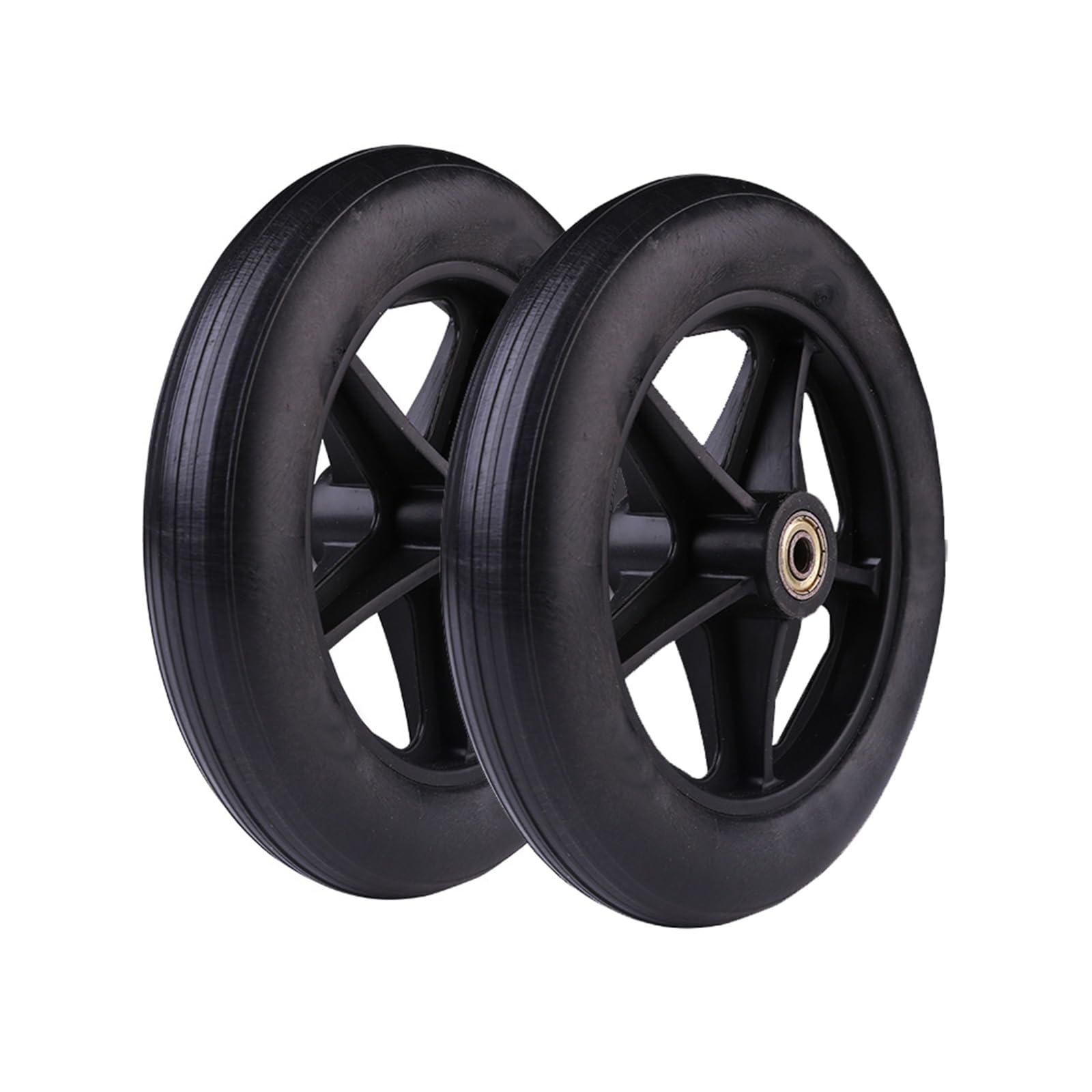 LHX Wheelchair Front Wheel Accessories Universal Wheel 6-inch/7-inch/8-inch Front Wheel Front Wheel Wheelchair Front Wheel Solid Tire Wheel(Black,6 inch)