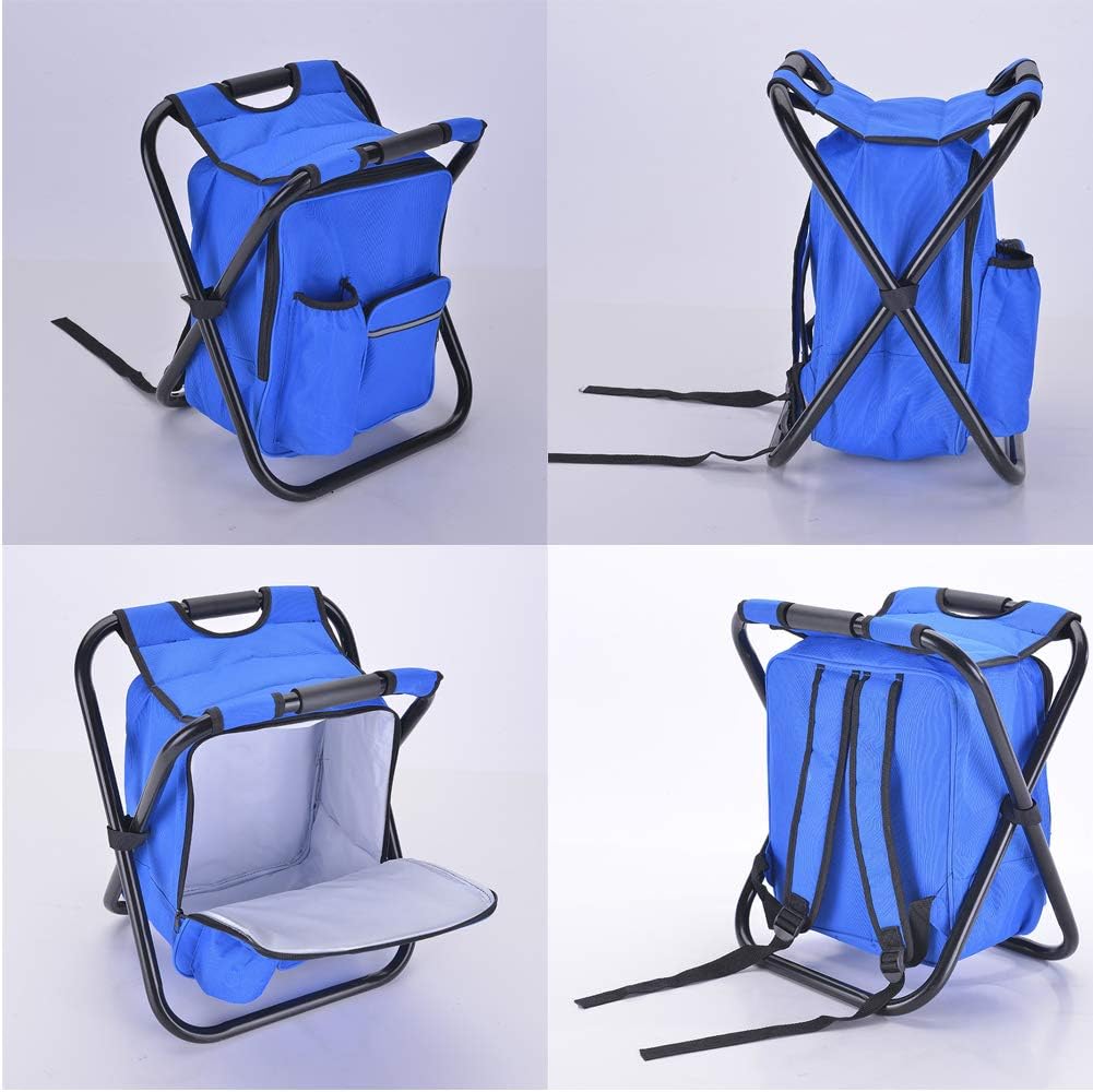 Dratumyoi アウトドア 折りたたみチェア バックパックチェア 椅子付リュック 防水保温保冷パック 超軽量 耐荷重150kg 持ち運びやすい 収納簡単 多機能 キャンプ、釣り 4色