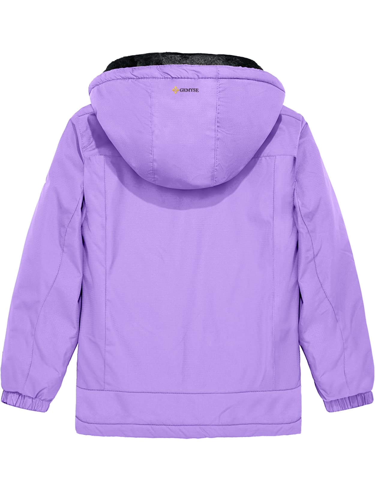 GEMYSE Mädchen Wasserdichte Skijacke Winddichte Fleece Outdoor Winterjacke Regenjacke mit Kapuze
