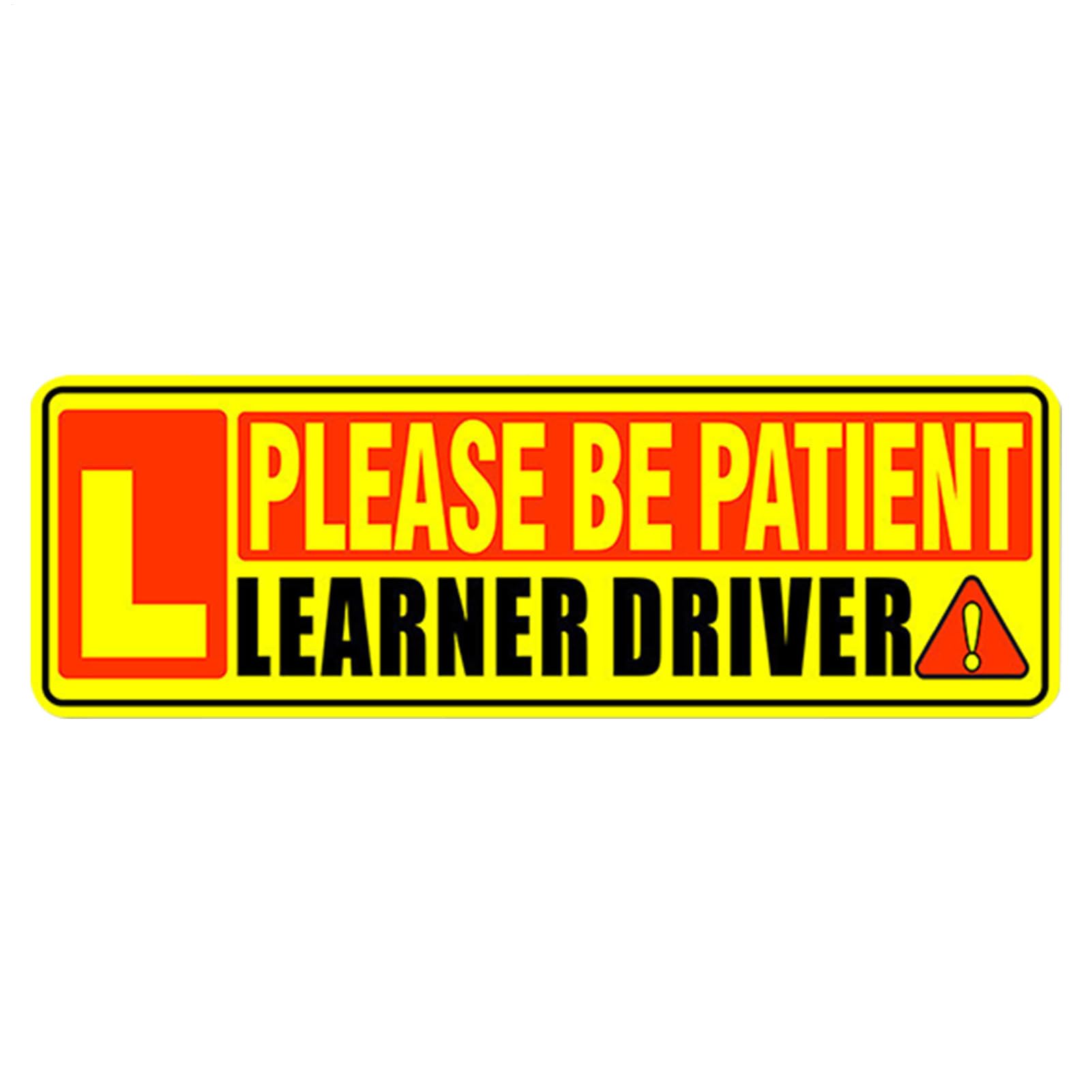 Beginner Driver Car Magnet – High Visibility Training Vehicle Marker, Reflective Driving Safety Plate, Easy Remove Automotive Sign | Clear Road Alert Accessory For Rookie Learning To Drive Safely