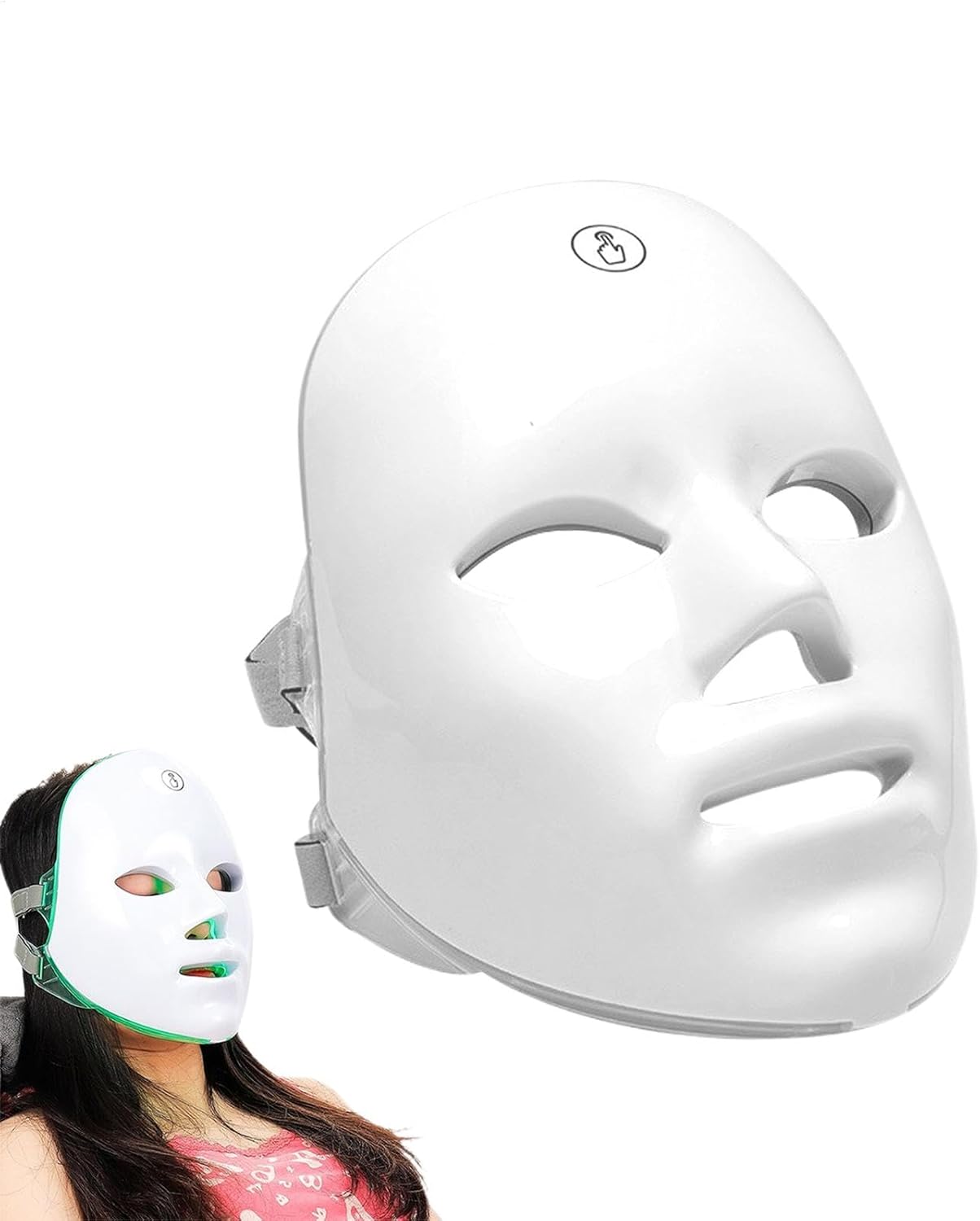 Rood lichtmasker, gezichtsmasker, 7-1 kleuren, huidverzorging, led-rood lichtmasker, draagbare oplaadbare gezichtsafdekking, draadloos apparaat voor de verzorging