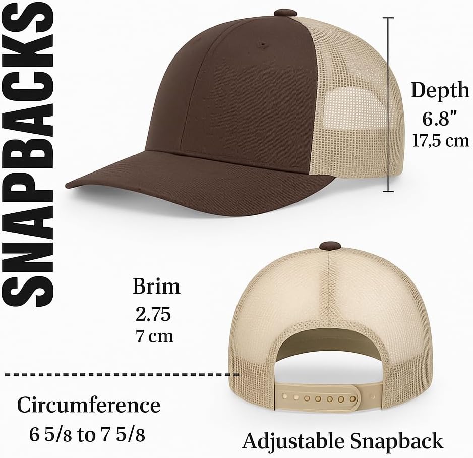 National Park Service Trucker Snapback Hat with National Park Service (NPS) Woven Patch (Brown on Khaki) - Image 6