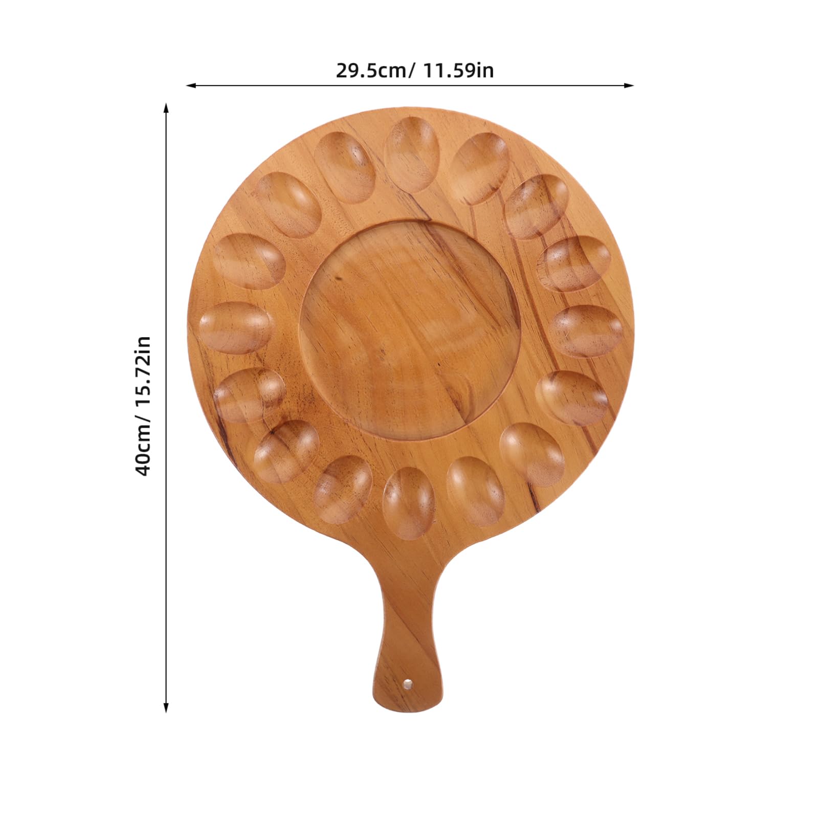 Mipcase Bandeja de Huevos de Madera Organizador de Nevera de Huevos dispensador portahuevos Bandeja de Huevo rellena de Madera Platos de Huevos Rellenos huevera para Nevera Marrón Claro