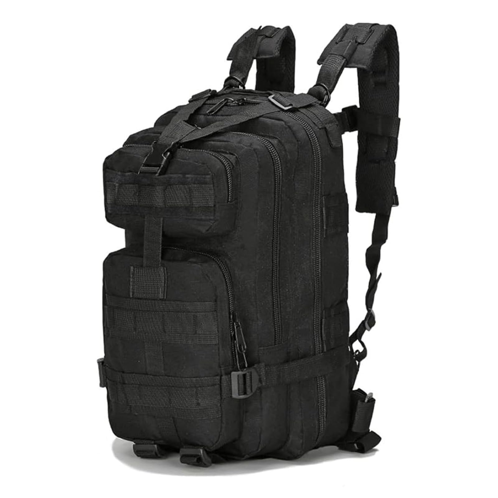 Lawaia Military Backpack 30L Tactical Rucksack for Men Women Camping Bag Waterproof Backpack Mens Hiking Backpack Gym work Bag Mens Travel Rucksack 43x24x20cm back pack (Black)