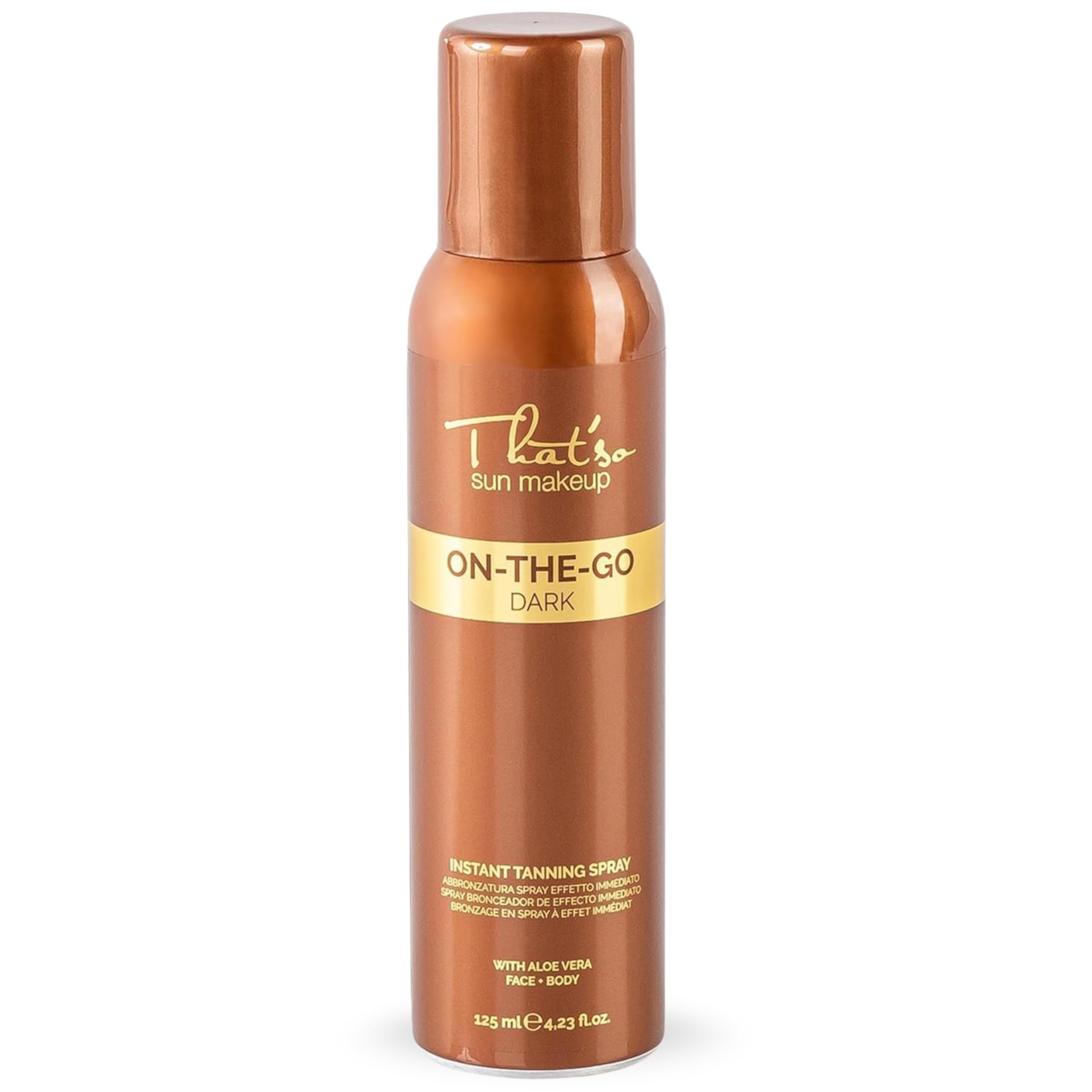 Spray Autobronzant Visage et Corps Dark 125ml Bronzage Instantané Naturel Effet Soleil Bronze DHA Longue Durée avec DHA Aloe Vera et Peptide Anti-Âge Teint Hâlé Uniforme Auto Bronzant Femme