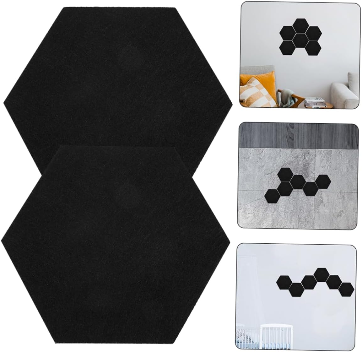 10pcs Felt Bulletin Board Decorative Soundproof Wall Tiles for Photos Reminders and Messages Soft Material for Use