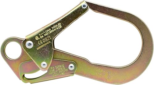 Miniatura 7 de Fusion Climb Cordón ajustable con cremallera de seguridad para caídas de 2 pies 24 x 1.75 pulgadas con ganchos de acero de 23 kN, color negro