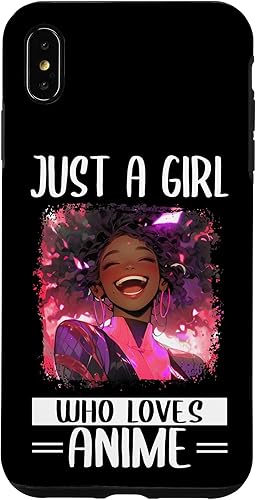 Miniatura 1 de iPhone XS Max Just A Girl Who Loves Anime Tee African American Afro Otaku Case
