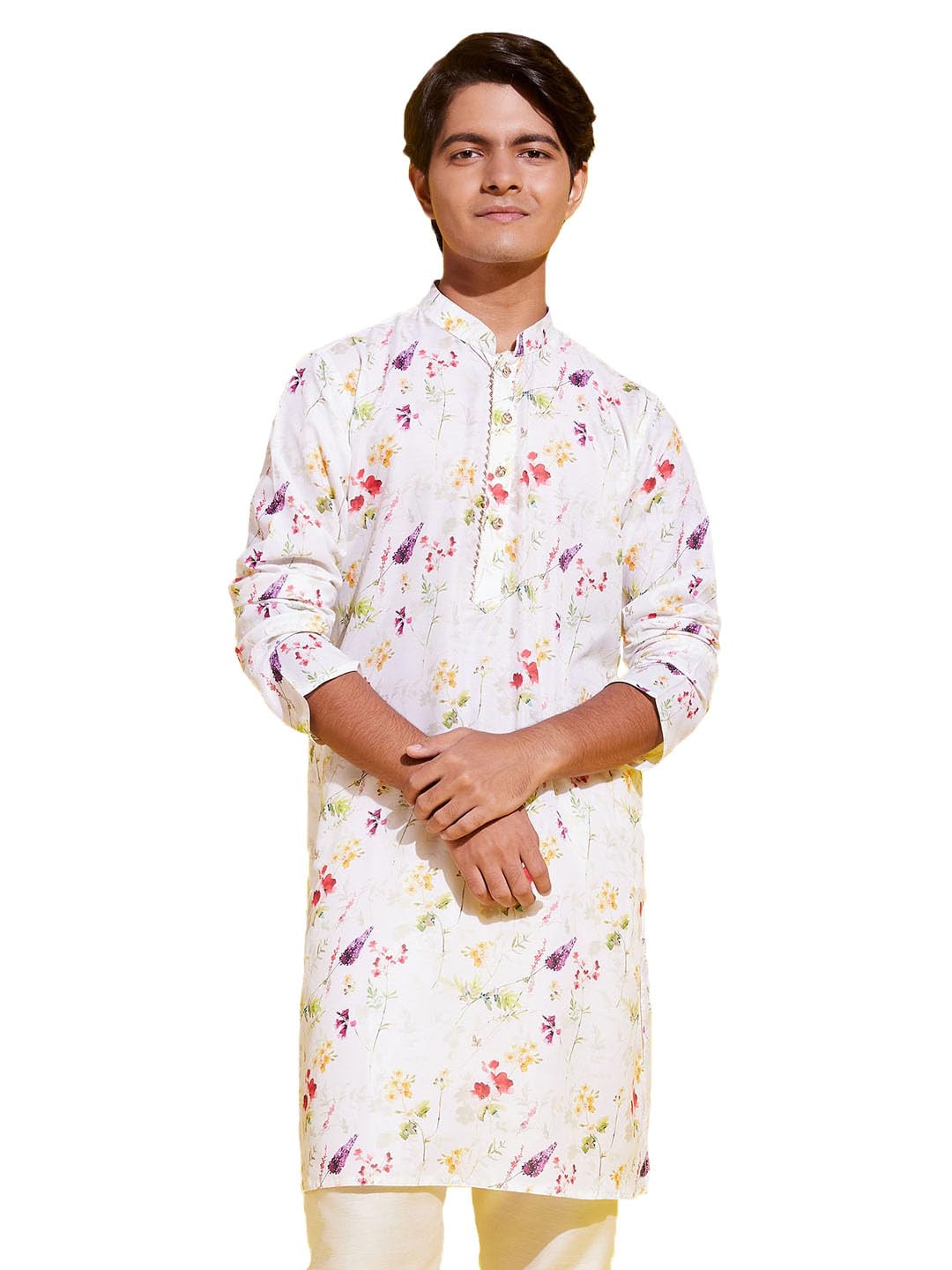 YUVA Boys' Multicolor Cotton Blend Kurta-image-27