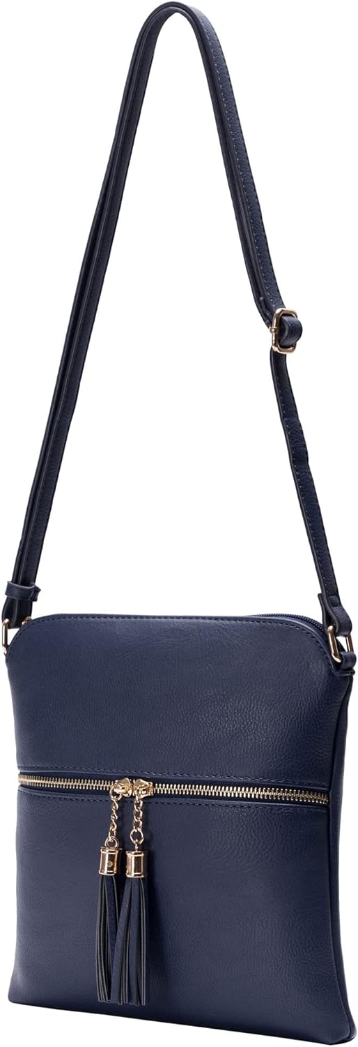 Solene Womens Lightweight Medium Crossbody Purse with Tassel, Perfect Size Crossbody Bags for Daily Use, travel - Image 4