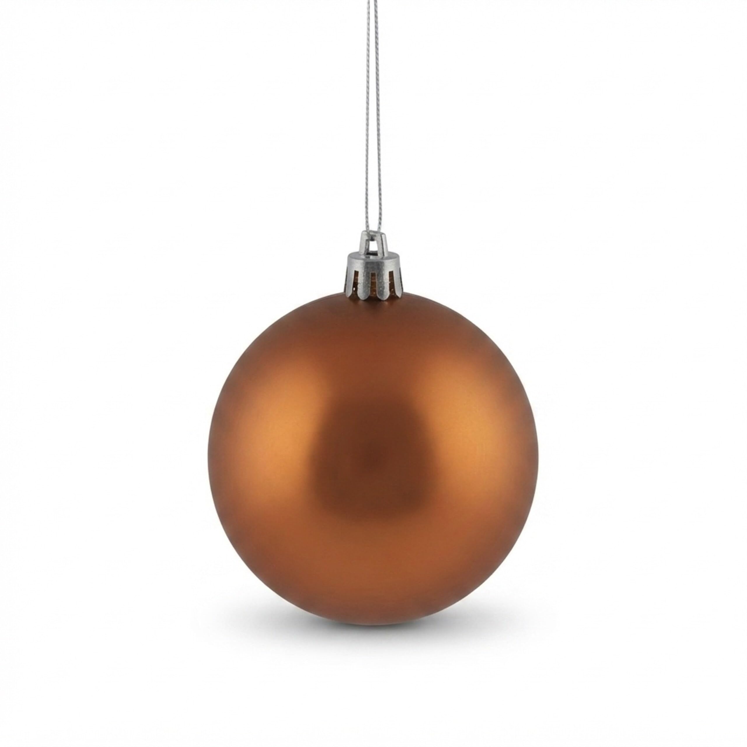 Relaxdays Palline di Natale, Set da 100 Palle Albero, Addobbi Natalizi, ∅ 6 cm, Sfere in Plastica Lucida, Arancione