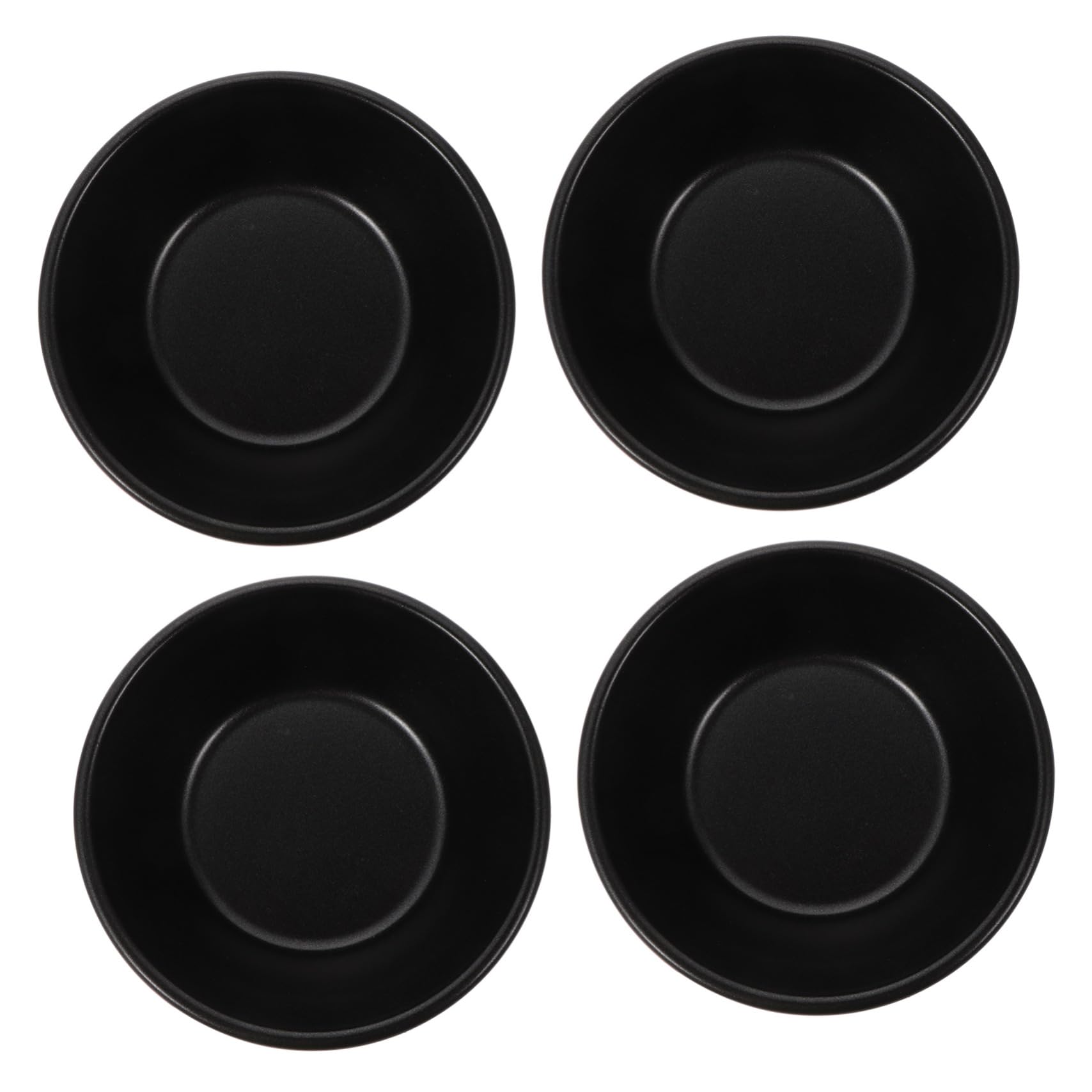 Mobestech 4 Sätze Eierkuchenform Scharbstformen Mini- -pfannen Nicht Mini-kuchenformen Mit Deckel Formen Zum Backen Eiertörtchenformen Kohlenstoffstahl Black 4 Stück * 4