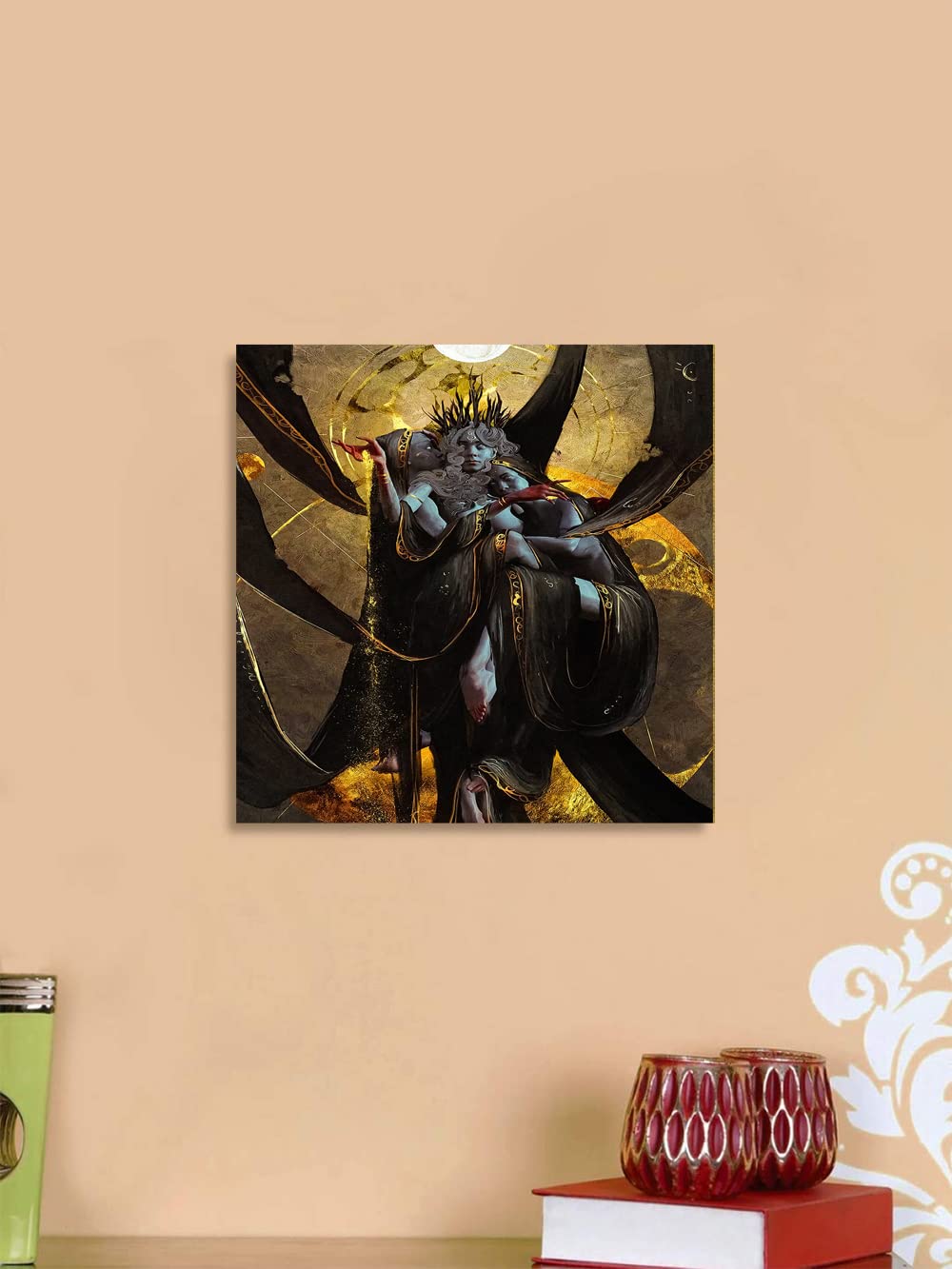 Xtreme Skins Designs Print Wooden Framed Canvas Wall Art Decoration Poster (14x14 Inch) - The Moire