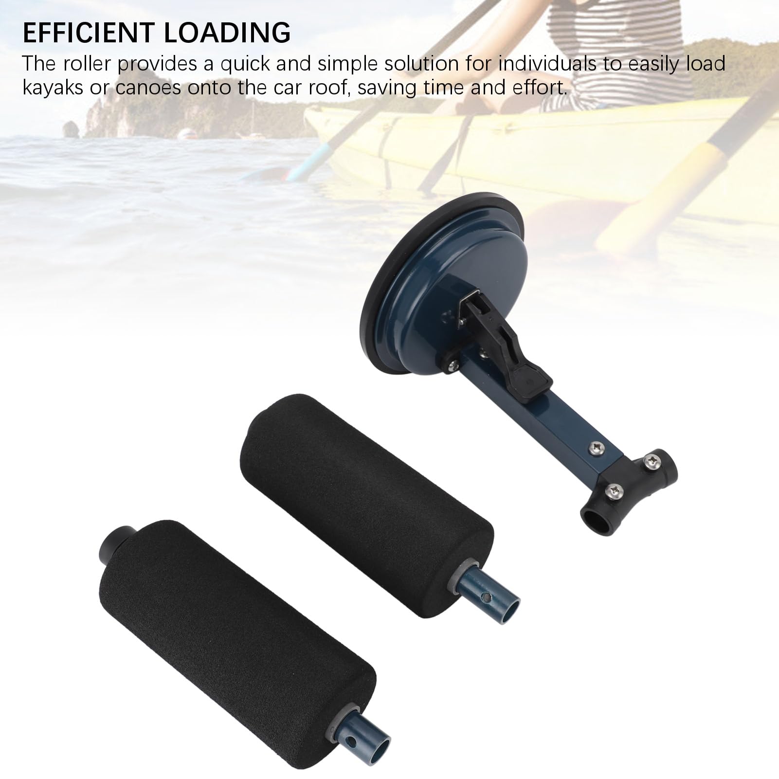 Zunate Kayak Load Assist Roller, Heavy Duty Suction Cups Aluminum