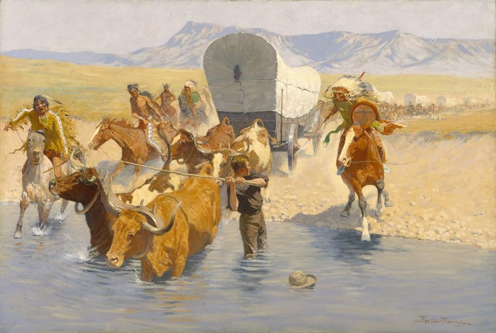 Toile murale abstraite les émigrés de Frederic Remington pour raviver un mur blanc