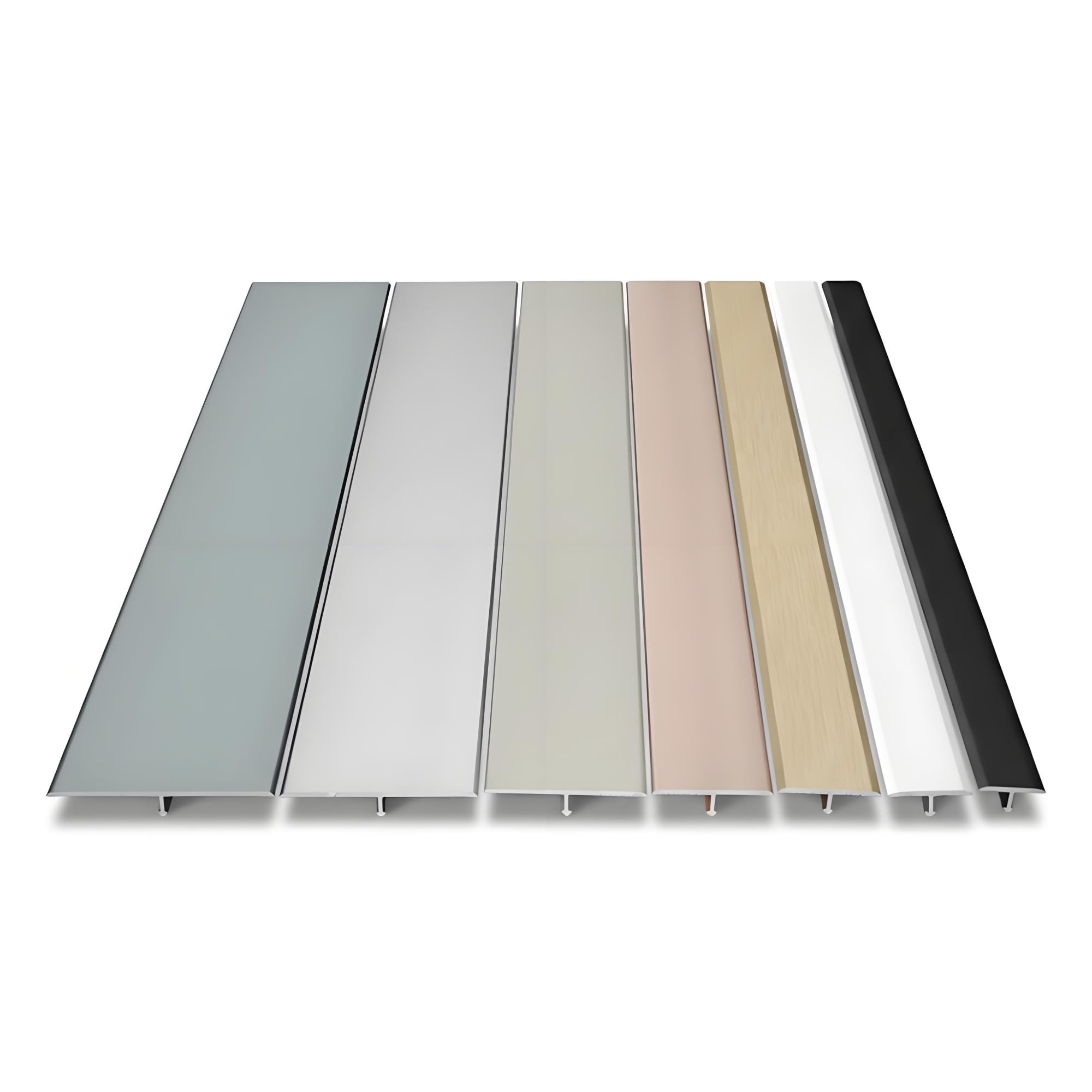 Moulage de sol en aluminium argenté pour finitions soignées de carrelage