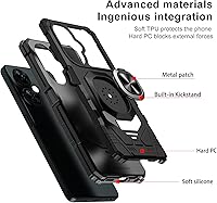 Vista 3 de Ailiber Funda para OnePlus Nord N30, One Plus N30 5G con protector de pantalla de vidrio templado, soporte de anillo para montaje magnético