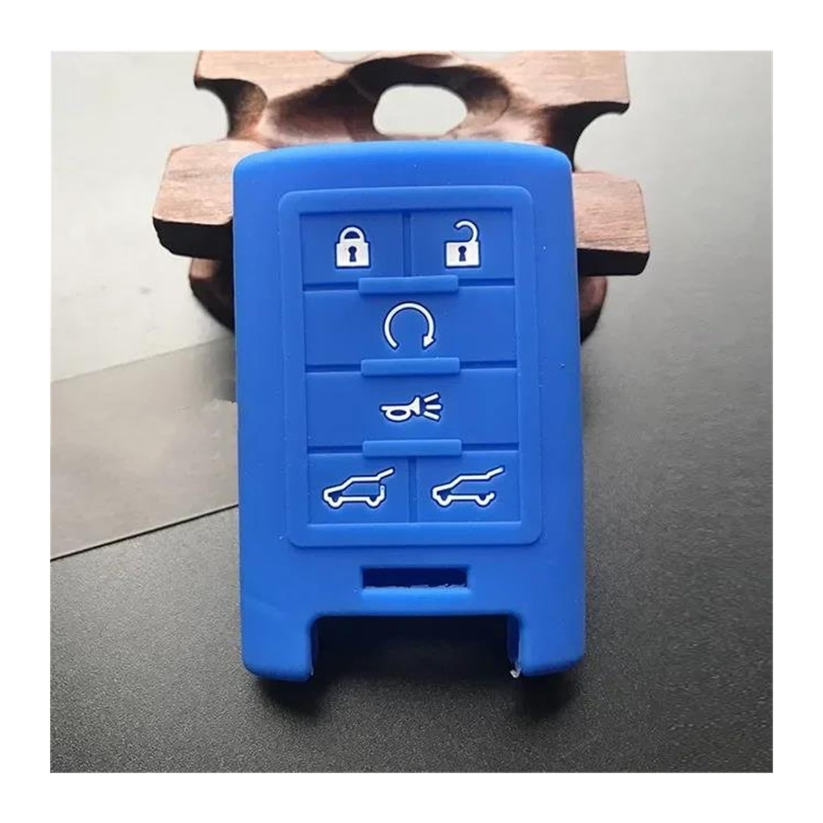 Silicone Car Key Cover Case Shell Holder For Cadillac For Escalade CTS XTS DTS SRX 2013-2014 ATS GMC Key Accessories(Blue)