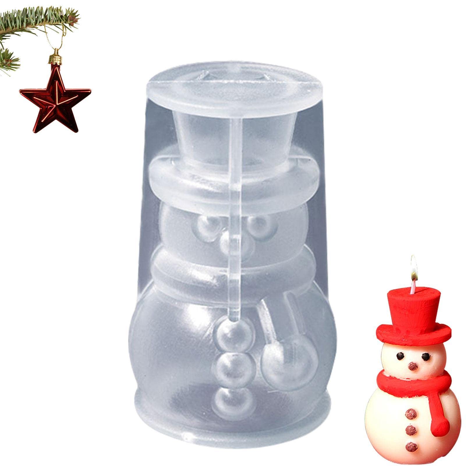 Kerst siliconen mal,Kerstboom Sneeuwpop 3D Kaars Schimmel | DIY Kerstversiering Siliconen Mal voor Kerstboom Kaars, Zeep, Kerst Feestartikelen