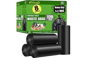 120 Pack of Durable, Leak-Proof Composting Toilet Bags