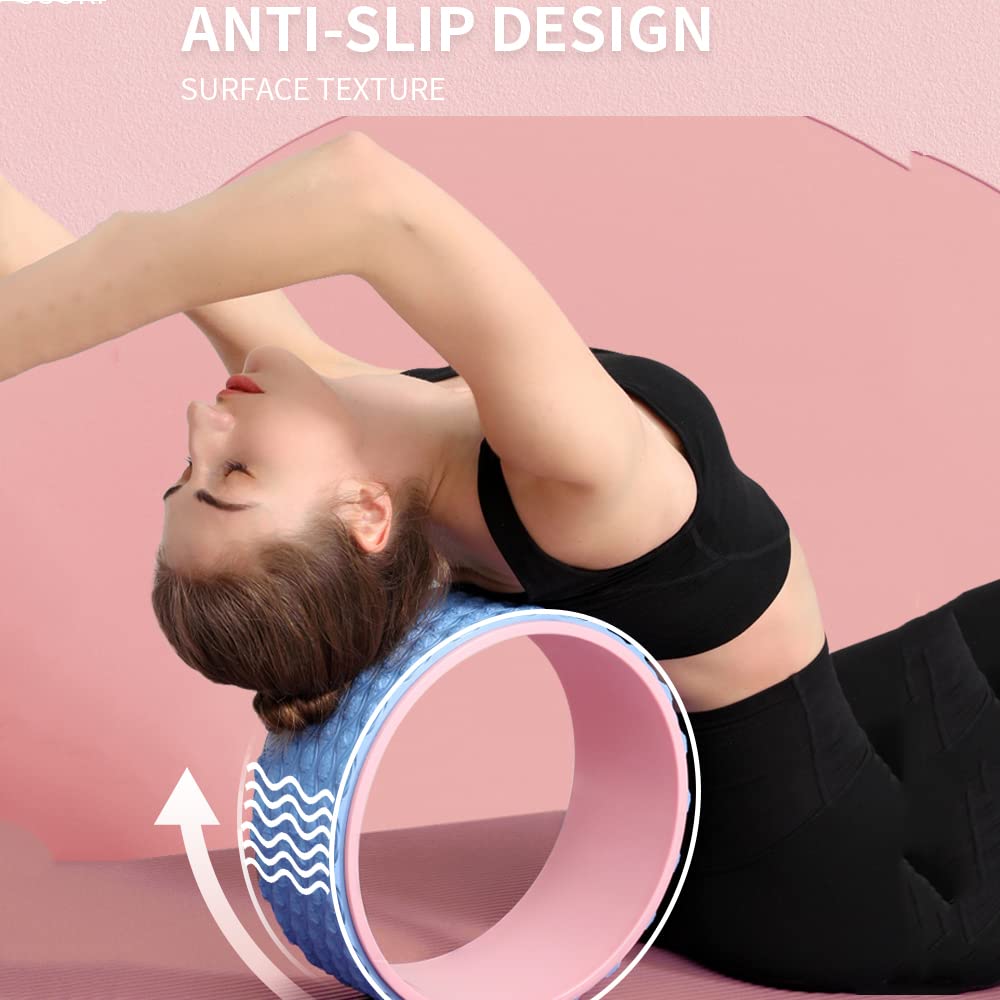Verbesserung Der Rückbeugen Flexibilitätstraining Yoga Pilatus Kreis rutschfeste Yoga Rad Schaumstoffrolle Taillenform Taillenform Wirbelsäulenrolle
