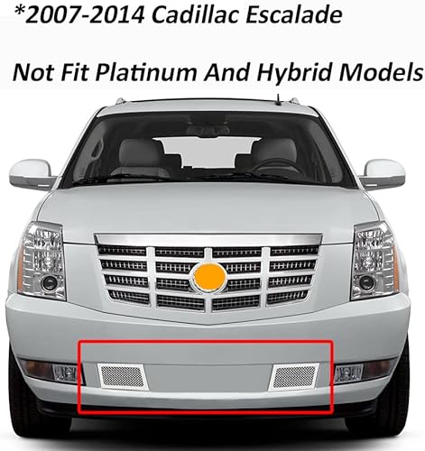 Miniatura 6 de Rejilla de malla para parachoques para Cadillac Escalade 2007-2014 de acero inoxidable inferior de parachoques de repuesto 2008 2009 10 11 12 13