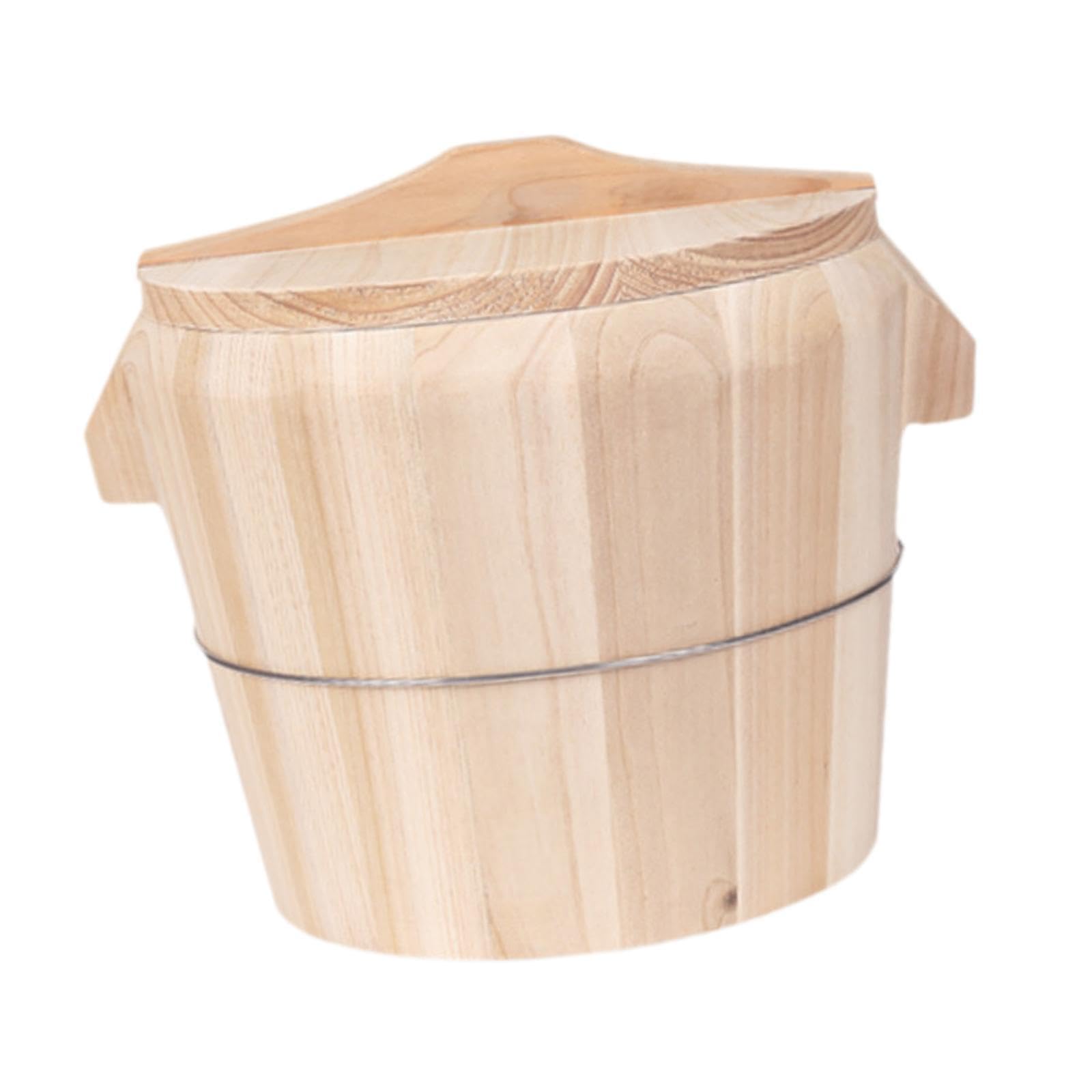 Reis-Eimer aus Holz – 27 cm großes Servierfass mit Deckel für gedämpften Reis, Tofu, Pudding und Sushi – unverzichtbares Küchenwerkzeug für perfektes Kochen
