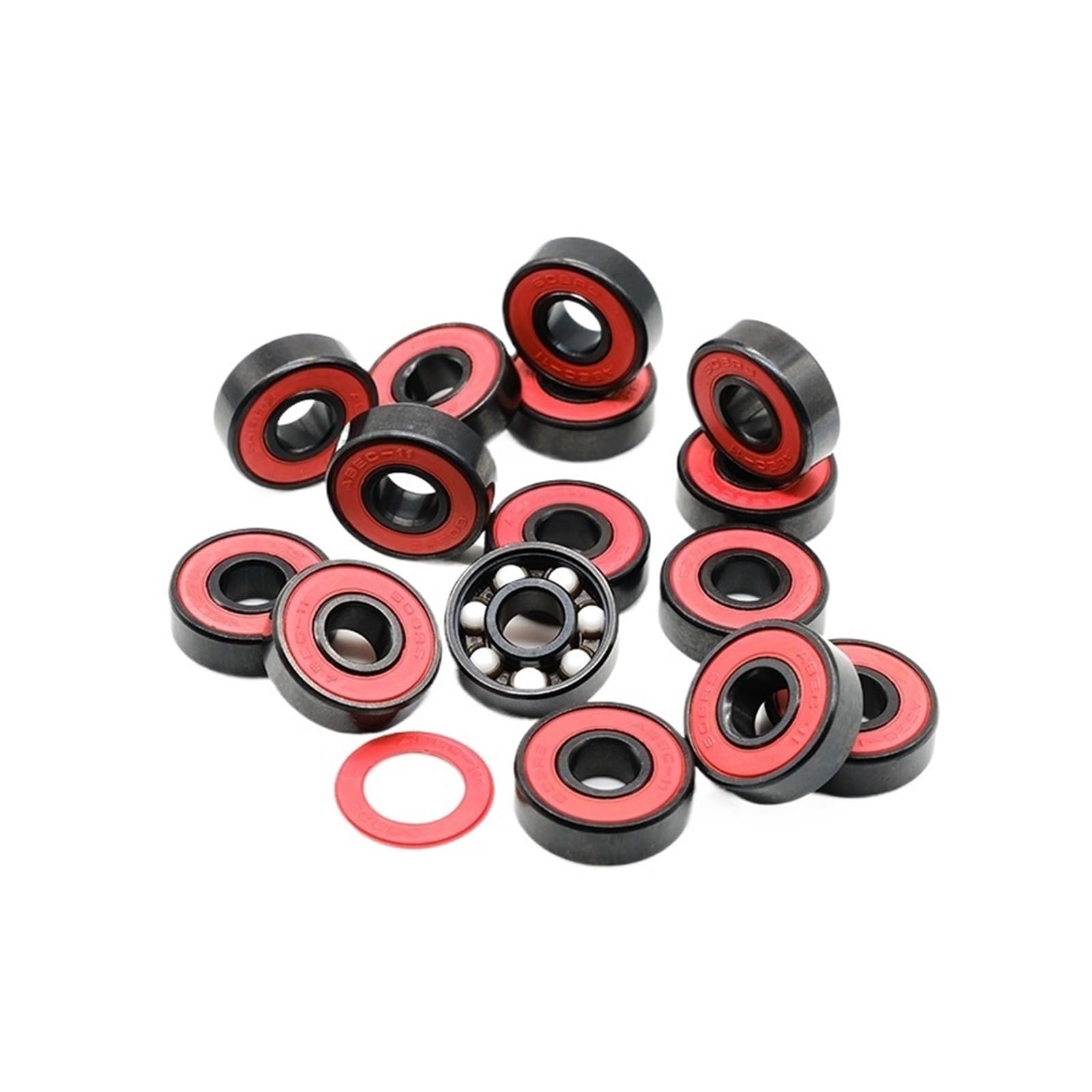 8 pièces 608 2RS roulement en céramique Hybride ABEC-11 8x22x7 Mm Skateboard Spinner céramique nitrure Pro série 608 roulements à Billes en céramique